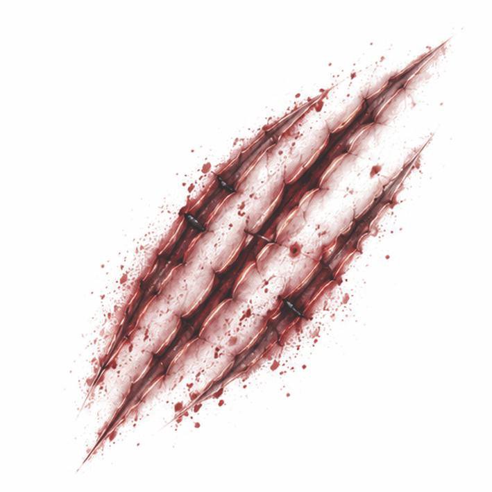 Tatuaje temporal: Rasguños de Halloween x5