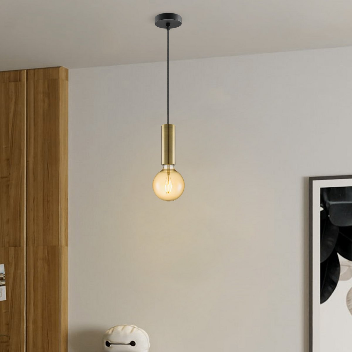Home Sweet Home hanging lamp bronze Saga - G180 - dimmable E27 amber