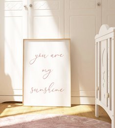 Du bist mein Sonnenscheinplakat, das Poster des Mädchenzimmers, das Zitatplakat, das Mädchen -Zimmer -Druck, Coquette Girls, Kindergarten, Girls Room Decoration