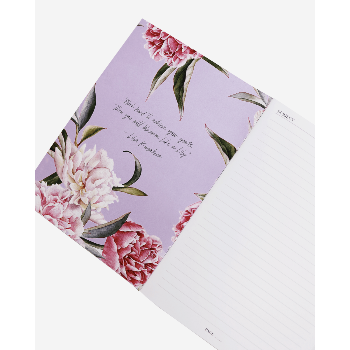 A5 Notebook in Luxurious Lilac Floral