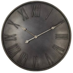 Wandklok brushed metal