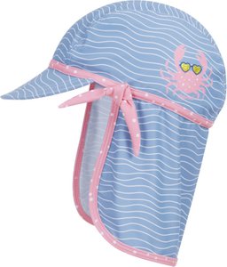 UV-Schutzkappe Krabbe - blau / pink