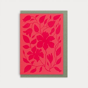 Neon Klappkarte / Blütenwerk / Pink / Premium Gmund Papier
