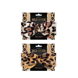 Wild Edition zachte haarband met luipaardstrik