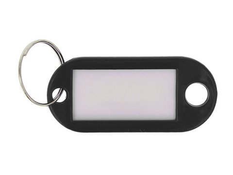 Sleutelhanger Westcott zwart 100st. in doos. Met verwisselbaar etiket.