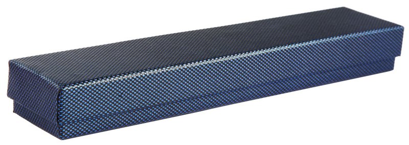 Jewelery box, cardboard, blue, VE 12, 21.5 cm x 4.5 cm x 2.5 cm