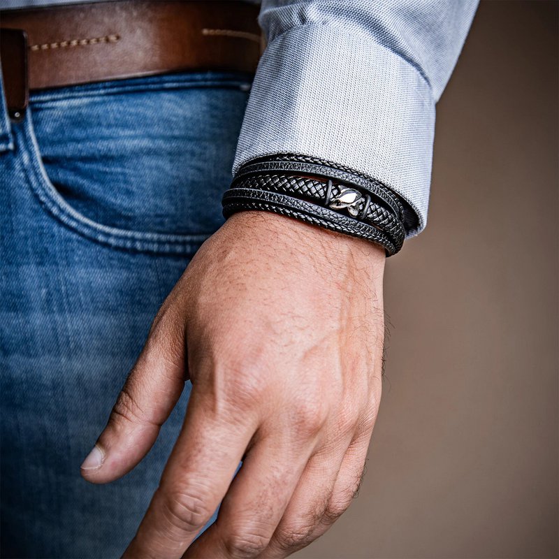 Læderarmbånd "Flake"