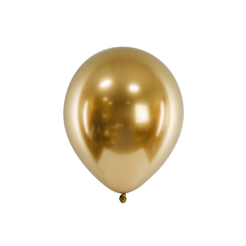 Chromballons gold - Beutel 50 Stück