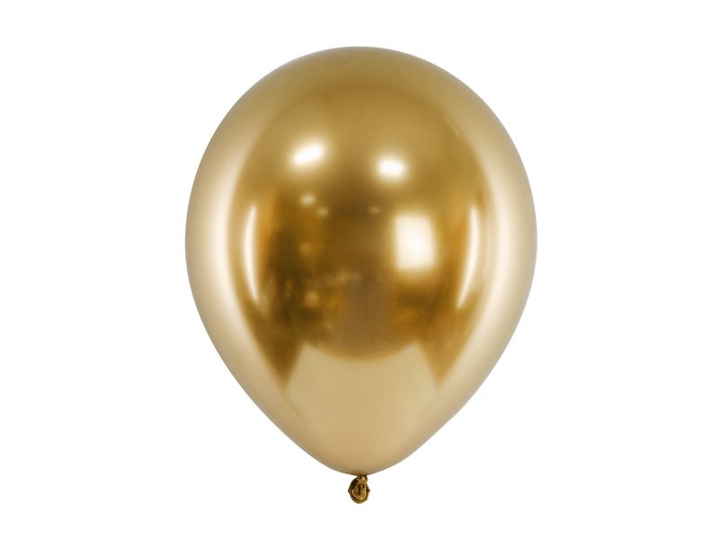 Chromballons gold - Beutel 50 Stück