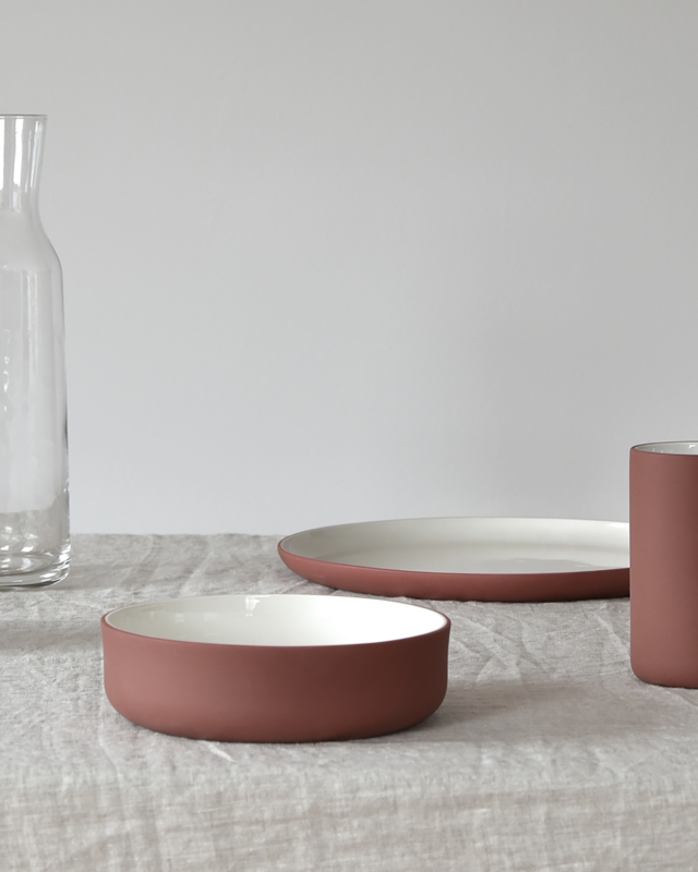 Bowl Fundament | terracotta / white