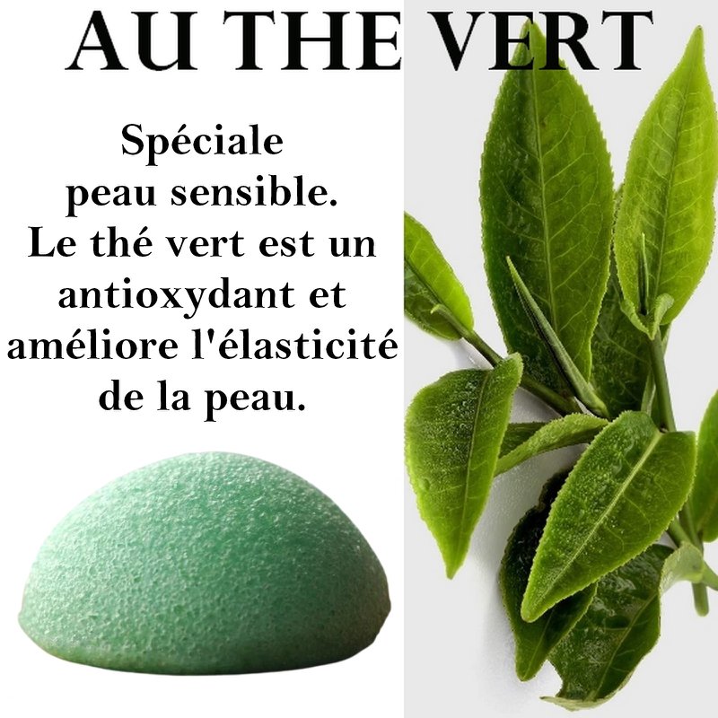 Natural Konjac Sponge for Green Tea Face