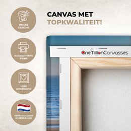 Canvas Maleri - Wall Decoration - Beach - Sea - The Holland - Dunes - Sun