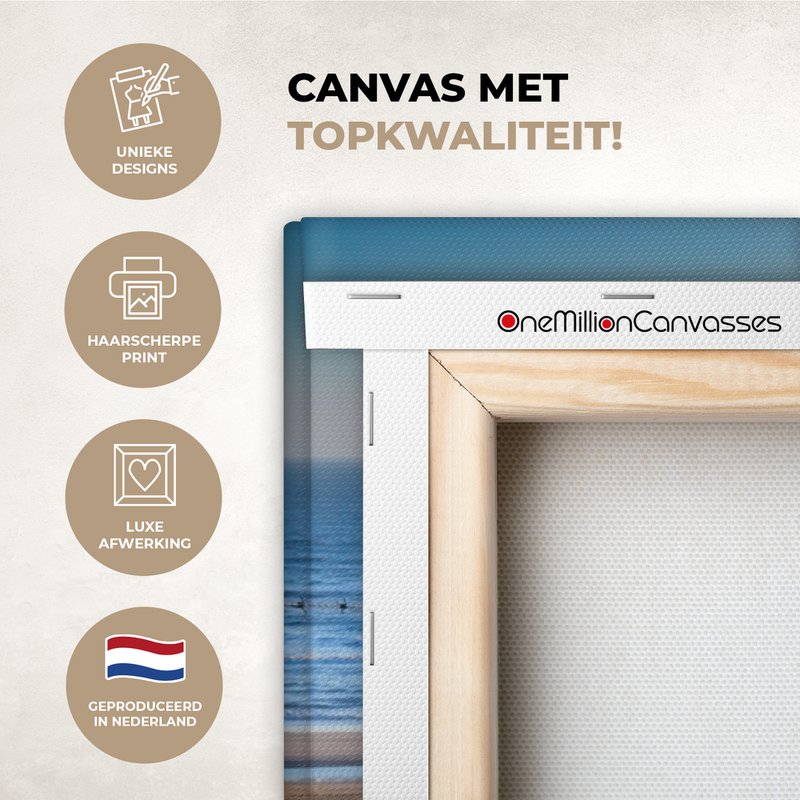 Canvas Maleri - Wall Decoration - Beach - Sea - The Holland - Dunes - Sun