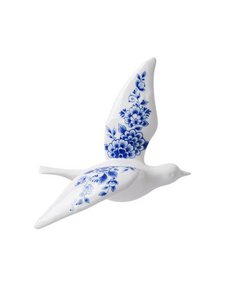 Wandvogel 2 - Keramik - Delft Blue - 17 cm