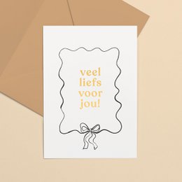 Greeting card Goudfolie | Lots of love for you
