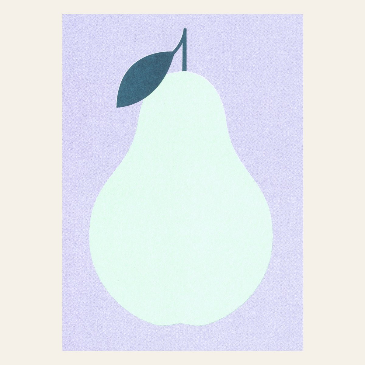 Risography Postcard - Pear - DIN A6