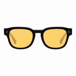  Stylish acetate frame sunglasses with polarized lenses in black and orange colors.