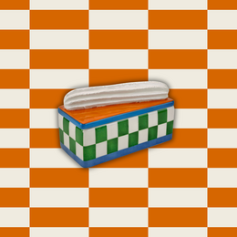 Storage jar - Tompouche - Green/Orange - 14x6x6cm
