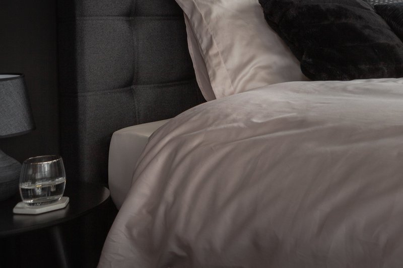 100% Cotton Satin Fitted Sheet Blush