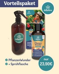 "Plant fertilizer spray bottle set, dark brown liquid bottle, garden care package with instructions"