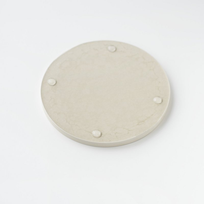 Jesmonite Beige / Terrazzo Vein Rund Trinket Bakke