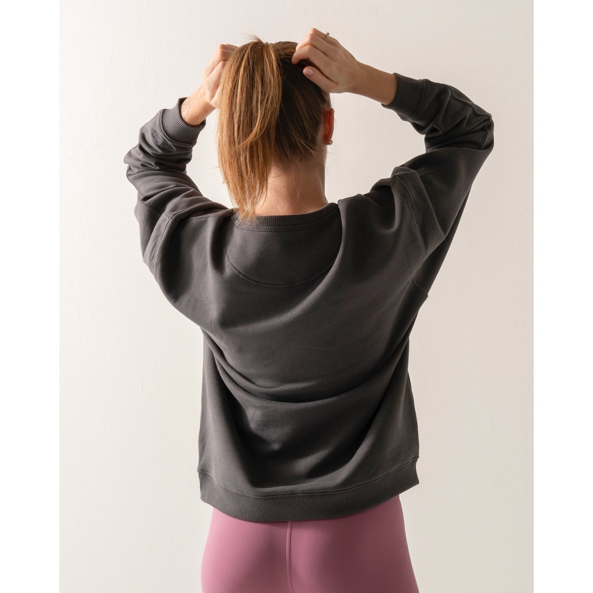 Organic Sweatshirt, Enjoy Being Paused, Anthracite
