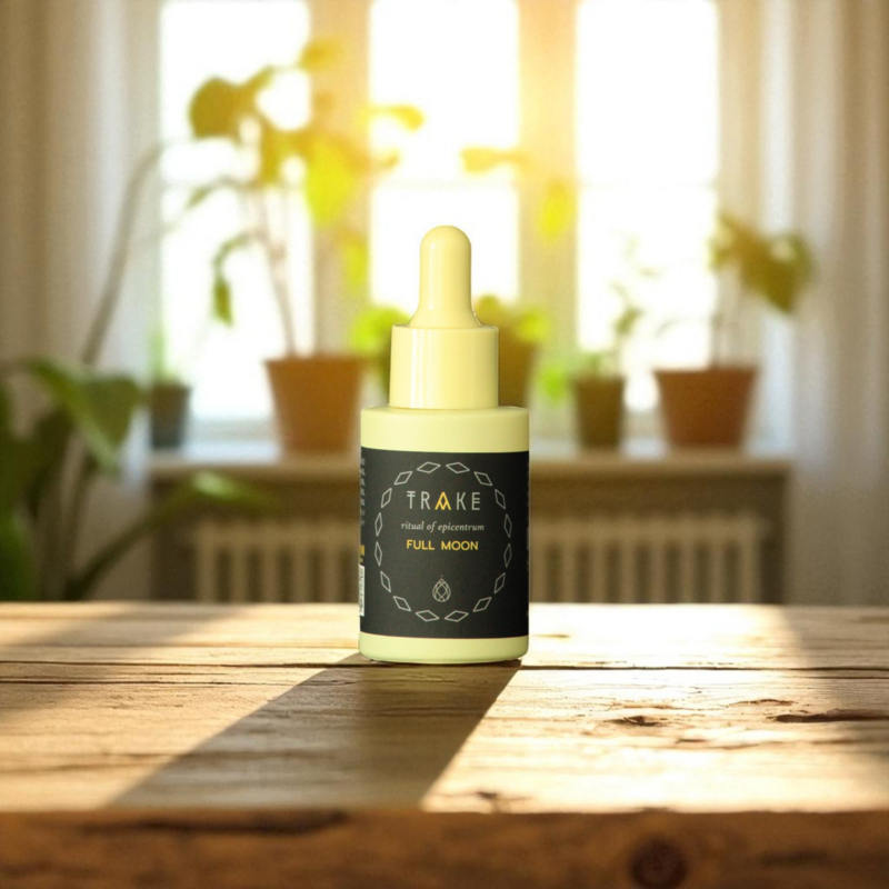 Mélange d'huile essentielle de la pleine lune - Rosemary, géranium, hélichrysum et orange - levage d'humeur, rituel lunaire, beauté propre - 30 ml