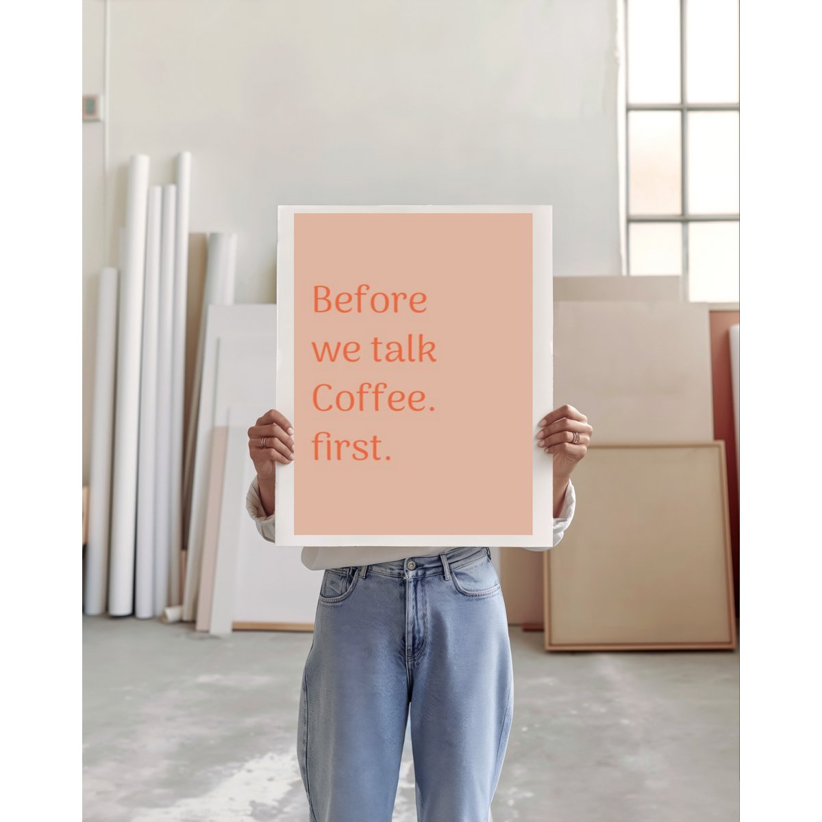 Art print coffee first A4 of A3