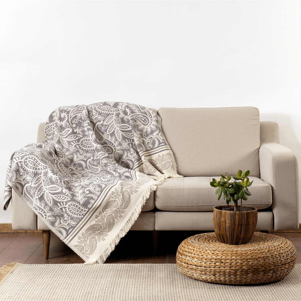 Dolce dubbellaags paisley katoenen plaid