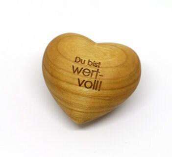 Thankgoods Hand Flatterer Coeur en bois Vous êtes précieux ! comme idée cadeau pour elle et lui !
