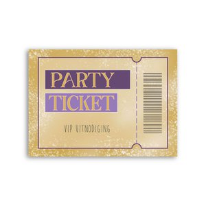 Children's party invitation - Party ticket girls