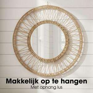 Wall mirror Ludy Light brown
