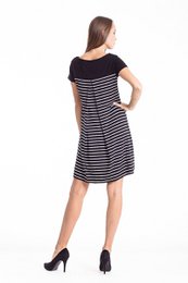 Robe trapèze rayée
