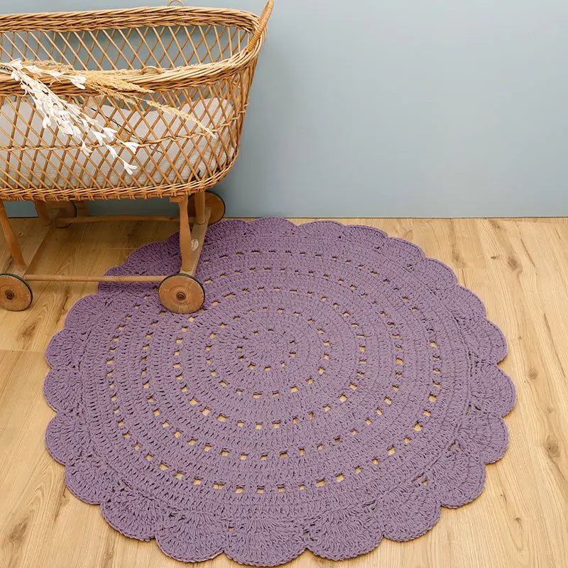 ALMA PURPLE crochet children's rug