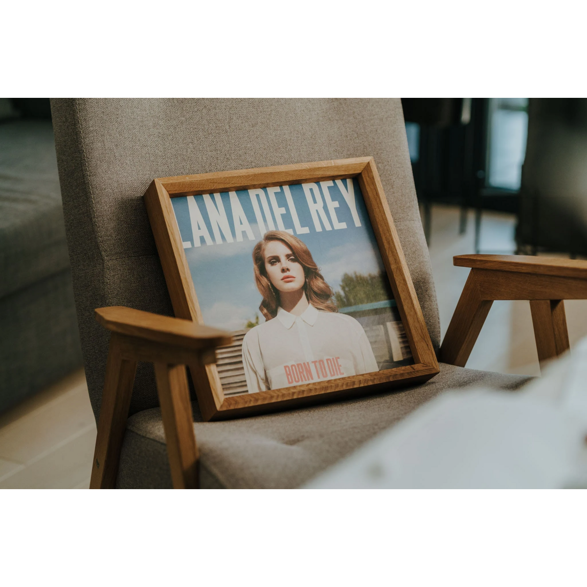 Oak Vinyl Album -Rahmen für Display, vielseitiges Musikdekor und Geschenk für Vinyl -Fans