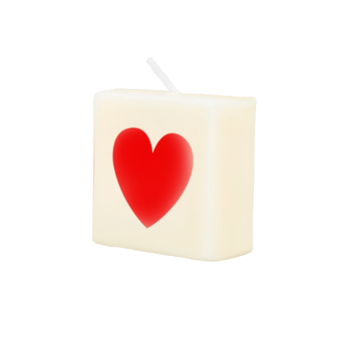 Vela Letra - Corazón rojo