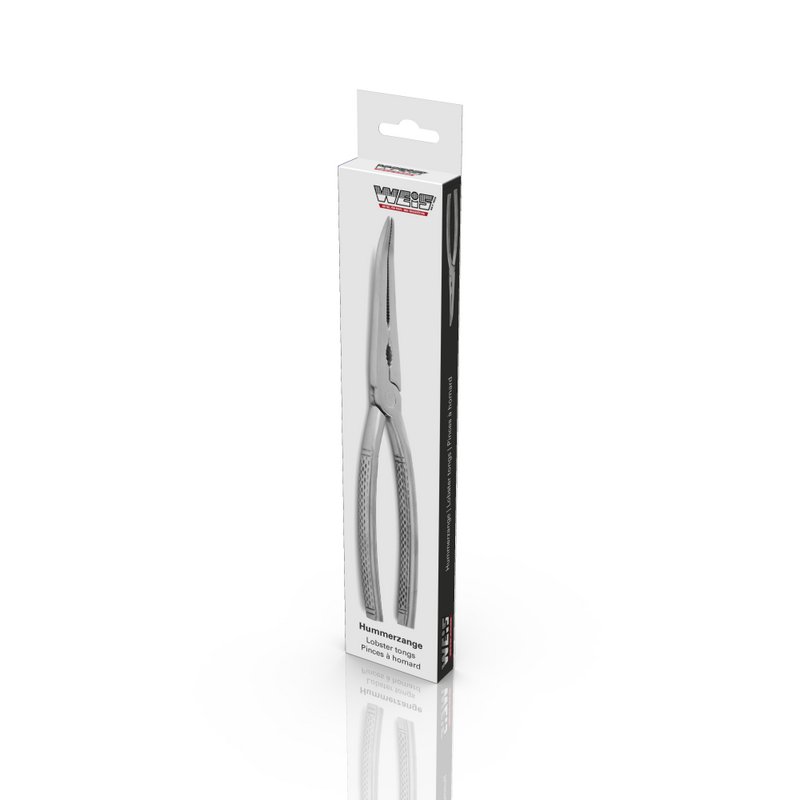 Stainless steel lobster tongs, satined