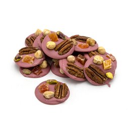 Mendiants rubin med pecannødder, hasselnødder, pistacienødder og papaya 150 gr.