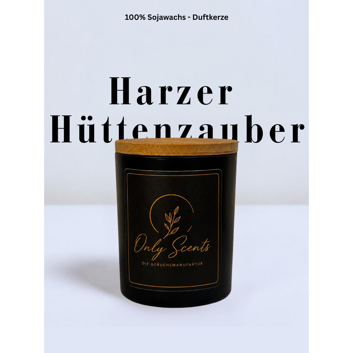 Duftkerze „Harzer Hüttenzauber“ – Vanille, Orange, Zimt & Winterzauber