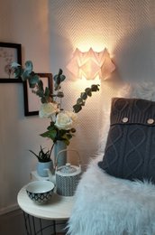 Origami paper wall light