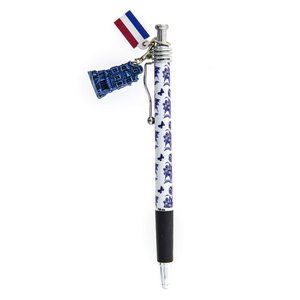 Pen Delft blue with a house
