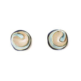 Round matte cufflinks in black, white, brown, green, azure, and blue colors. Available with or without a box.