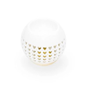 Round ceramic heart tealight perfume burner