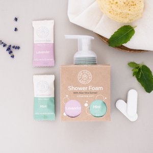 Basis Starterset Doucheschuim Tabletten Munt en Lavendel