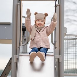 Kids' Knit Double Mittens Merino & Cashmere