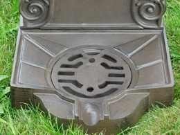 Elegante fontein – met messing kraan – aluminium – donkerbruin