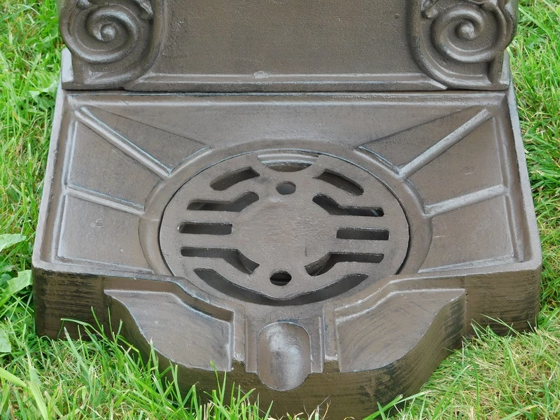 Elegante fontein – met messing kraan – aluminium – donkerbruin