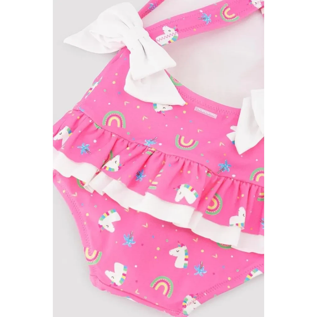 Costume Intero Neonata, Rosa Arcobaleno