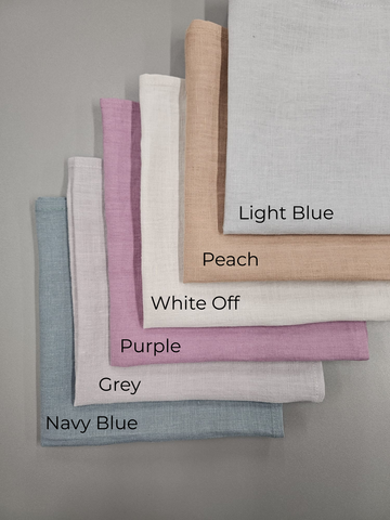 Leinenservietten, verschiedene Farben, 4er-Pack
