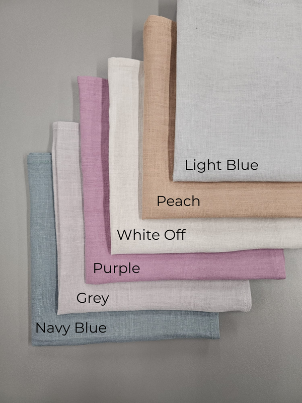 Linen napkins, assorted Colors, Pack of 4